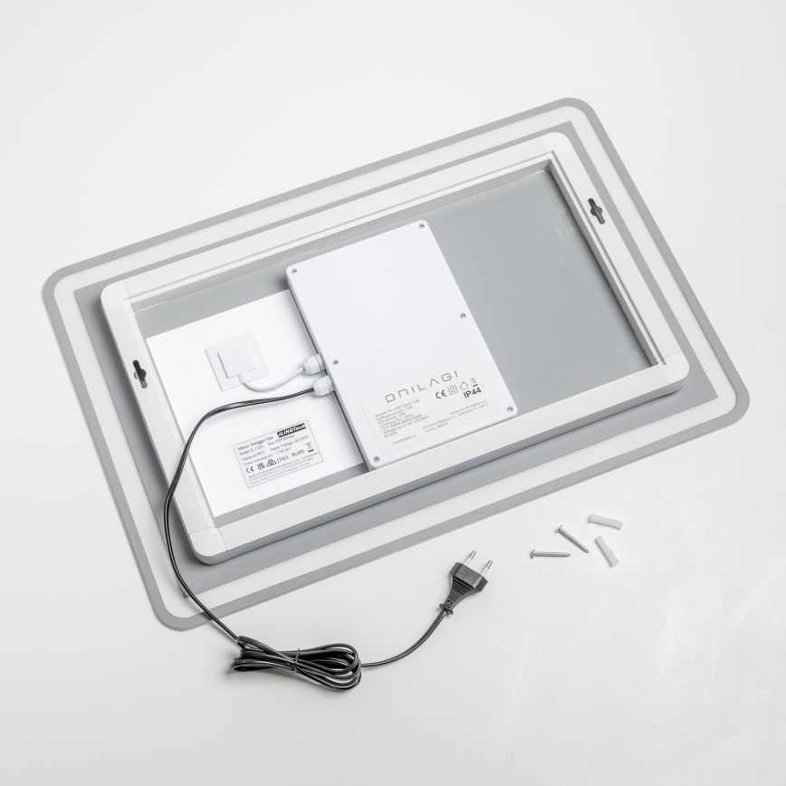 Brilagi - Miroir chauffant LED BELLA pour salle de bains, 12W/230V, 40x60 cm, IP44, IRC 90, dimmable + CCT