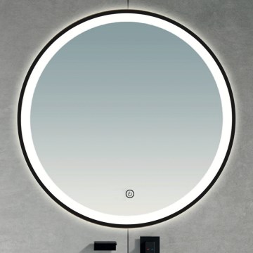 Brilagi - Miroir LED pour salle de bains ASTI LED/19W/230V Ø 60 cm noir IP44 CRI 90 dimmable + CCT