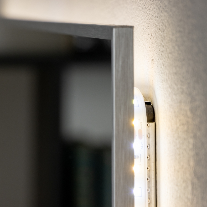 Brilagi - Miroir de salle de bains LED DESIO LED/24W/230V 60x60 cm argenté IP44 IRC 90 dimmable + CCT