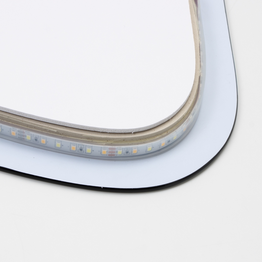 Brilagi - Miroir de salle de bains GOCCIA LED, 19 W, 230 V, 67 x 50 cm, IP44, IRC 90, à intensité variable + CCT (température de couleur réglable)