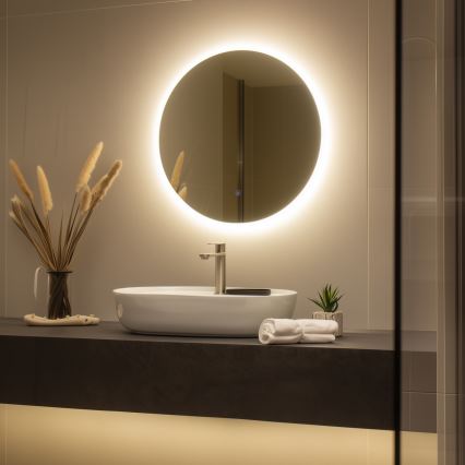 Brilagi - Miroir de salle de bains LED LUNA LED/19W/230V Ø 60 cm IP44 IRC 90 dimmable + CCT