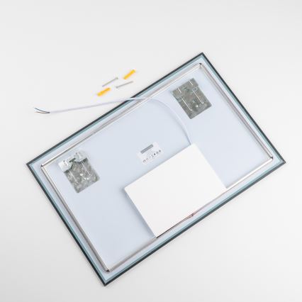 Brilagi - Miroir de salle de bains LED SUELLO LED/20W/230V 40x60 cm noir IP44 IRC 90 dimmable + réglage CCT