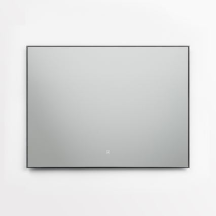 Brilagi - Miroir de salle de bains LED SUELLO LED/28W/230V 60x80 cm noir IP44 IRC 90 dimmable + CCT