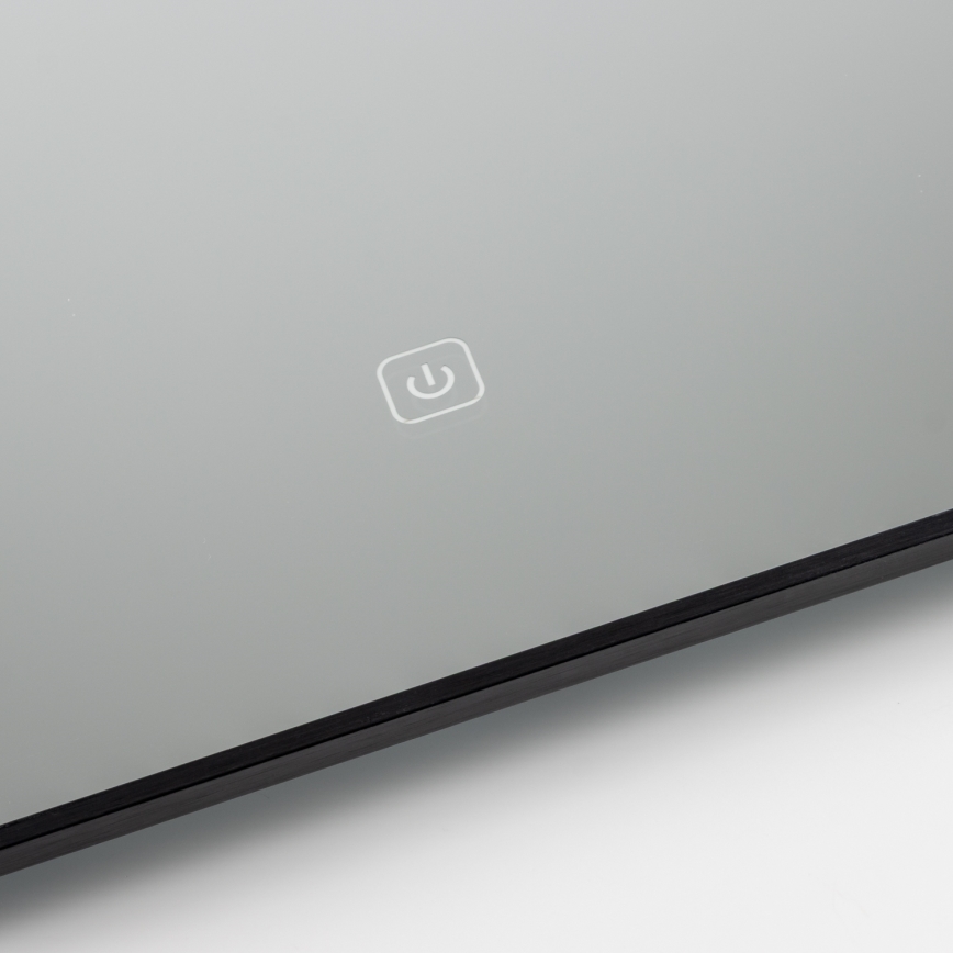 Brilagi - Miroir de salle de bains LED SUELLO LED/28W/230V 60x80 cm noir IP44 IRC 90 dimmable + CCT