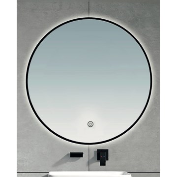 Brilagi - Miroir LED pour salle de bains VENA BLACK LED/19W/230V Ø 60 cm IP44 IRC 90 dimmable + CCT