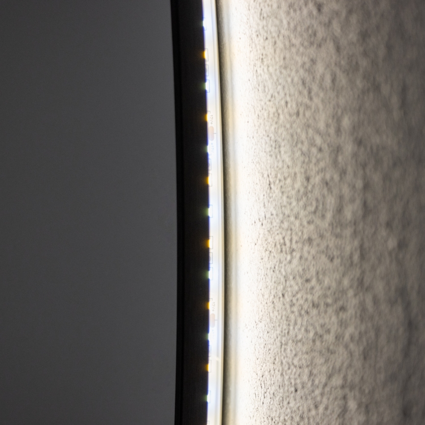 Brilagi - Miroir LED pour salle de bains VENA BLACK LED/26W/230V Ø 80 cm IP44 CRI 90 dimmable + CCT