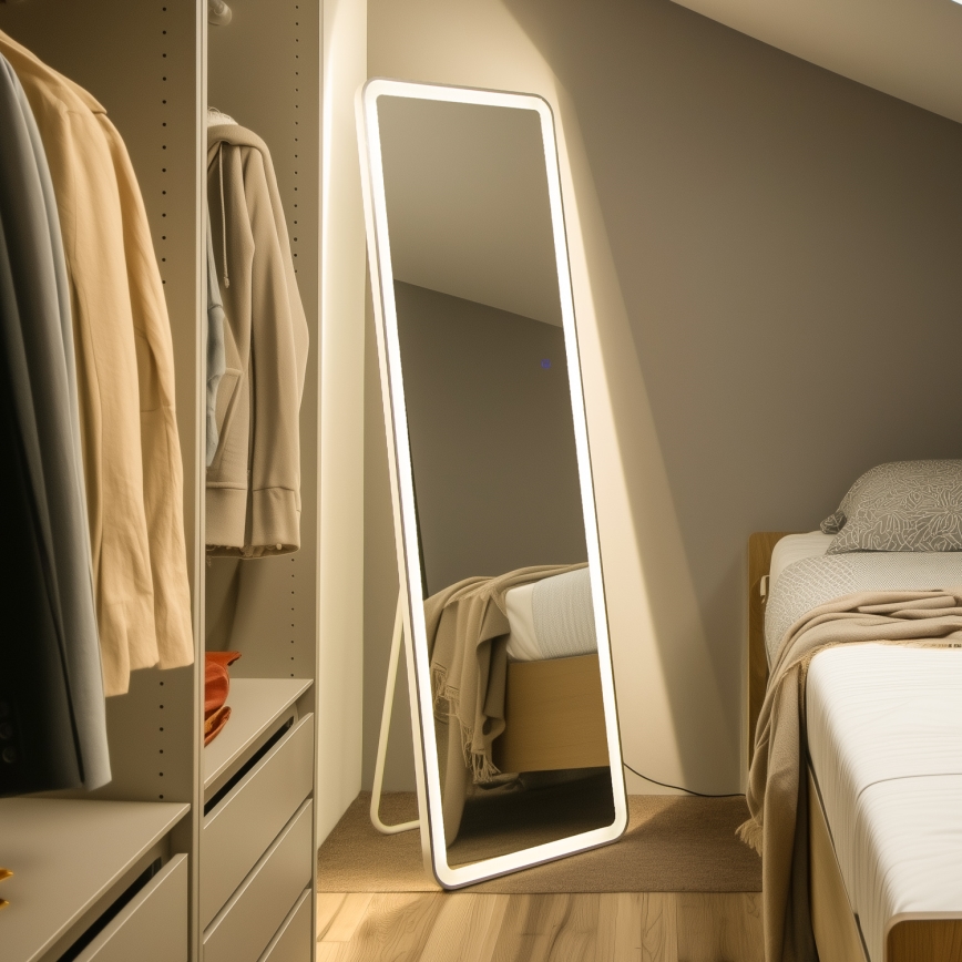 Brilagi - Miroir sur pied ELEGANZA LED/42W/230V 160x50 cm IP44 IRC 90 dimmable + CCT