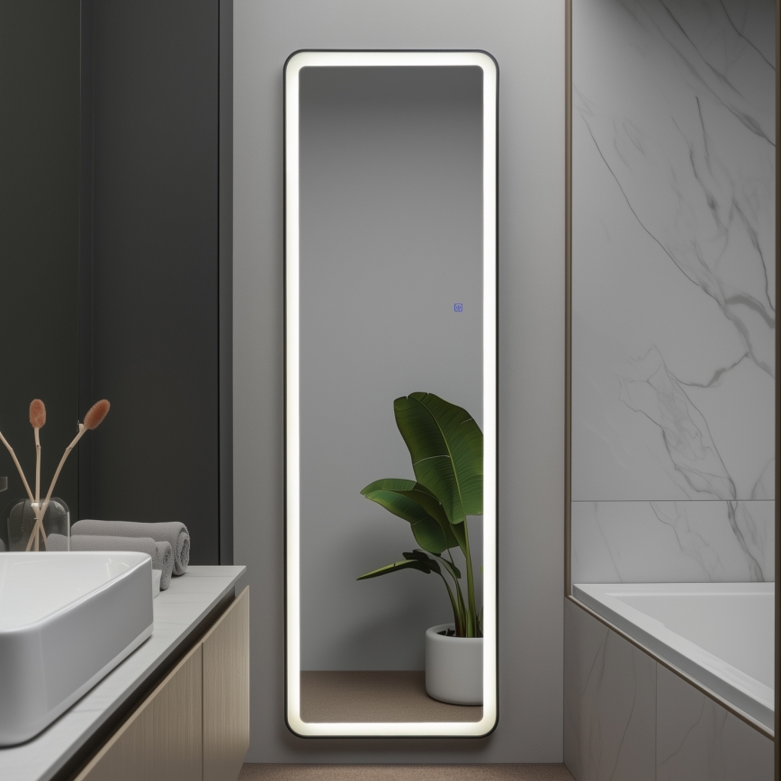 Brilagi - Miroir sur pied ELEGANZA LED/42W/230V 160x50 cm IP44 IRC 90 à intensité réglable + CCT