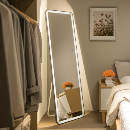 Brilagi - Miroir sur pied ELEGANZA LED/42W/230V 160x50 cm IP44 IRC 90 à intensité réglable + CCT