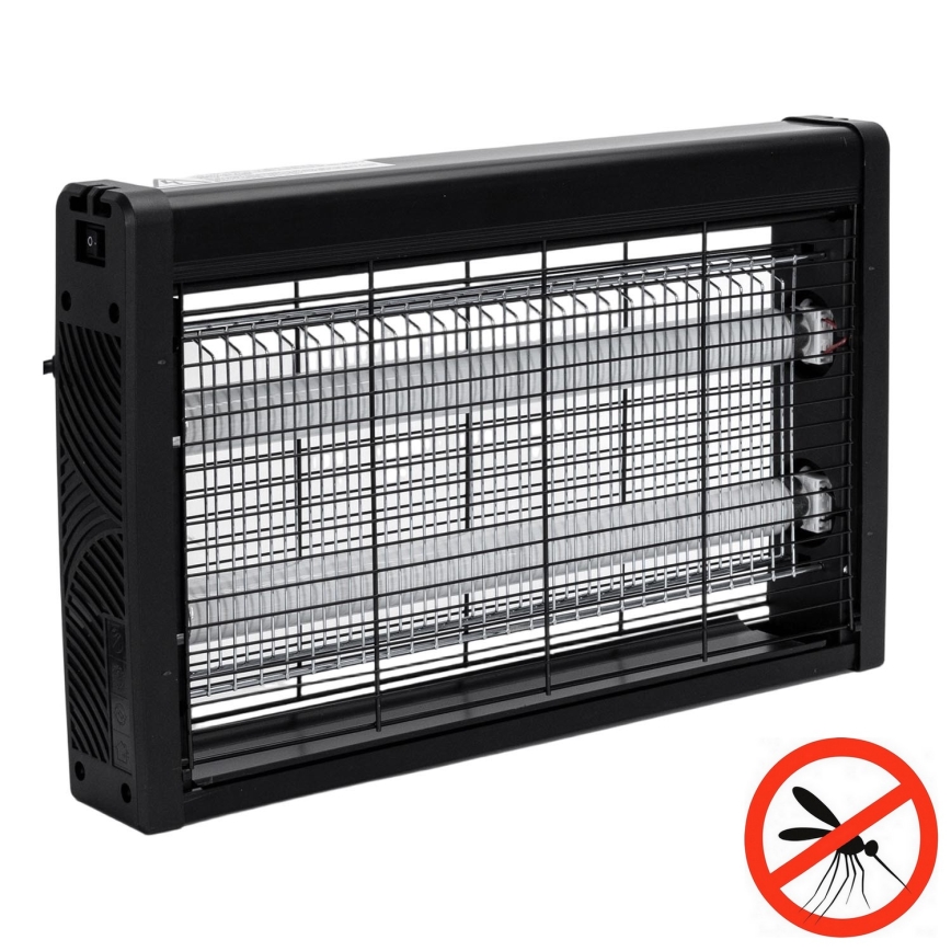 Brilagi - Piège électrique à insectes 2x UV / 10 W / 230 V pour 60 m², noir