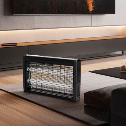 Brilagi - Piège électrique à insectes 2x UV / 10 W / 230 V pour 60 m², noir