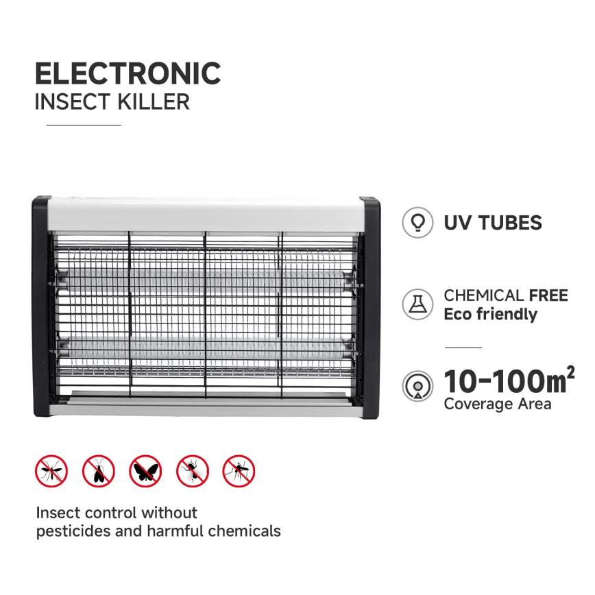 Brilagi - Piège électrique à insectes 2xUV/18W/230V 100 m2
