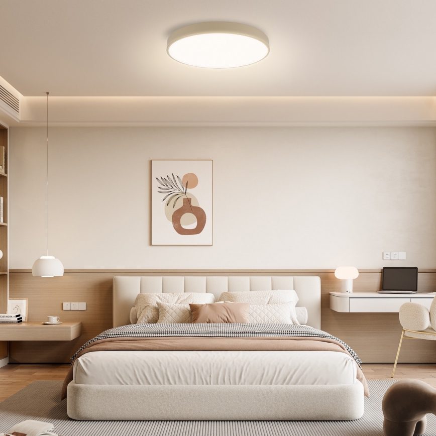 Brilagi - Plafon LED dimmable POOL SMART LED/60W/230V diamètre 50 cm Wi-Fi Tuya beige + télécommande