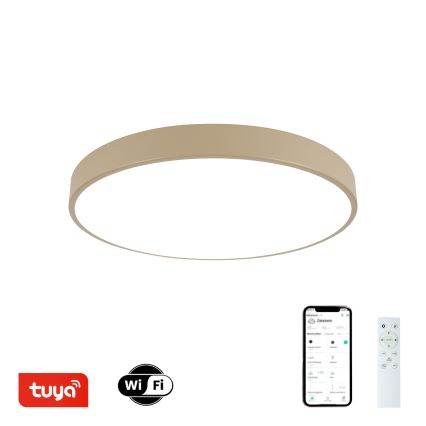 Brilagi - Plafon LED dimmable POOL SMART LED/60W/230V diamètre 50 cm Wi-Fi Tuya beige + télécommande