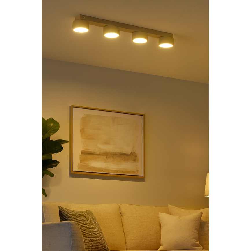 Brilagi - Plafonnier à 4 spots MONO 4xGX53/12W/230V beige