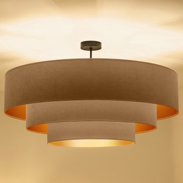 Brilagi - Plafonnier à fixation apparente LUNETA 3xE27/60W/230V Ø 80 cm beige/doré