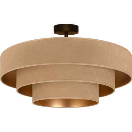 Brilagi - Plafonnier à fixation apparente LUNETA 3xE27/60W/230V Ø 80 cm beige/doré