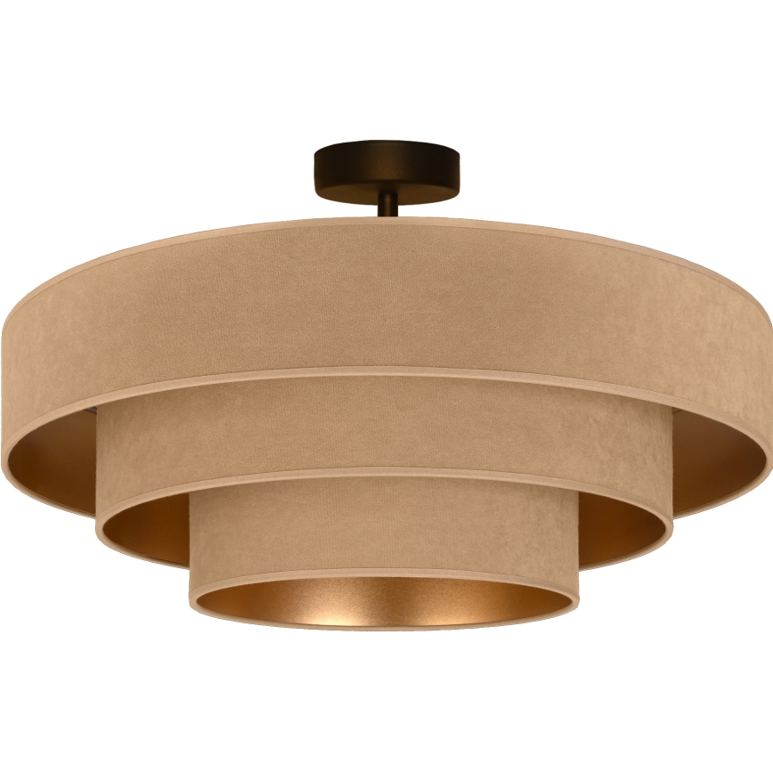 Brilagi - Plafonnier à fixation apparente LUNETA 3xE27/60W/230V Ø 80 cm beige/doré