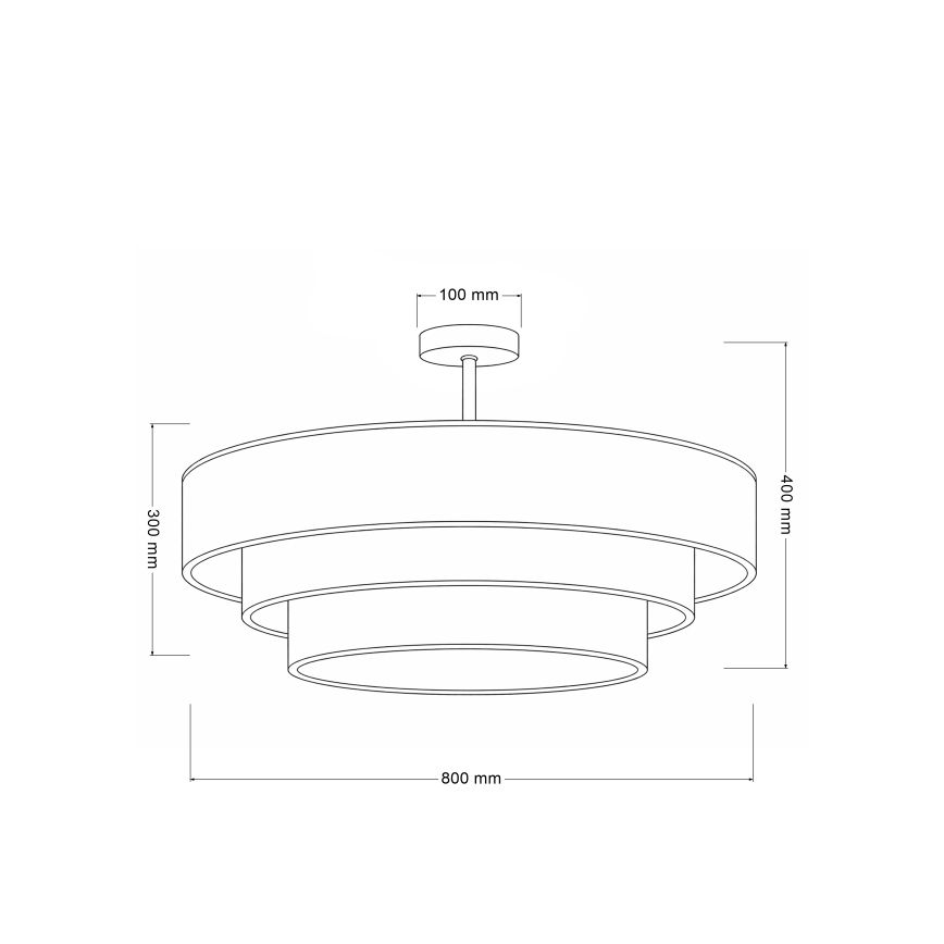 Brilagi - Plafonnier à fixation apparente LUNETA 3xE27/60W/230V Ø 80 cm beige/doré