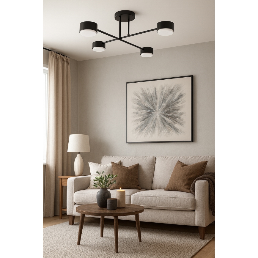 Brilagi - Plafonnier à fixation en surface 4xGX53/12W/230V noir