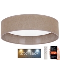 Brilagi - Plafonnier à intensité variable LED VELVET SMART LED/36W/230V d. 55 cm 2700-6500K Wi-Fi Tuya marron + télécommande