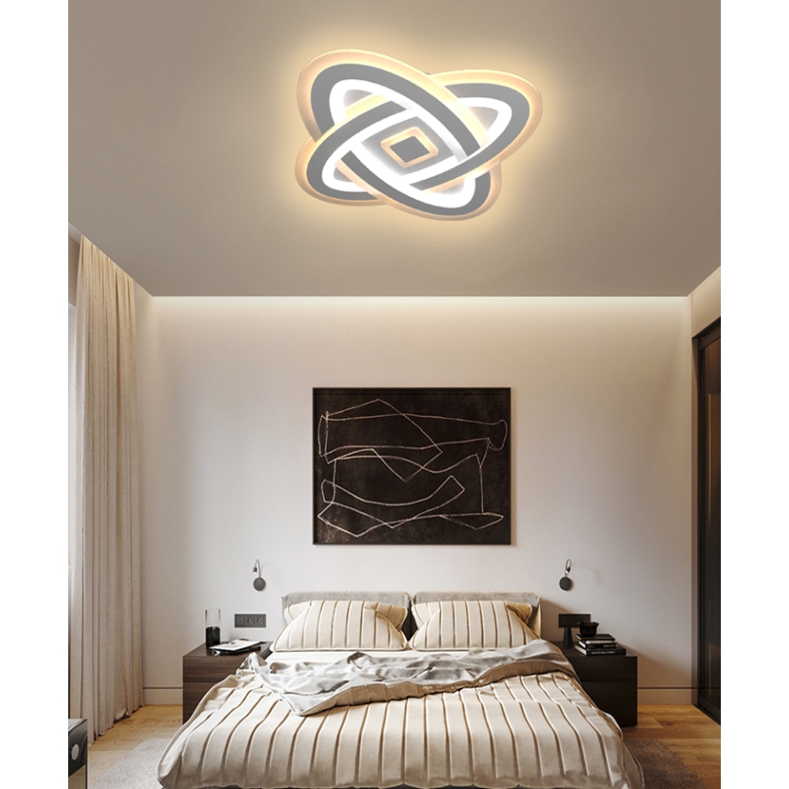 Brilagi - Plafonnier à intensité variable MODERN LED/90W/230V 2700-6500K 48x48 cm+ Télécommande