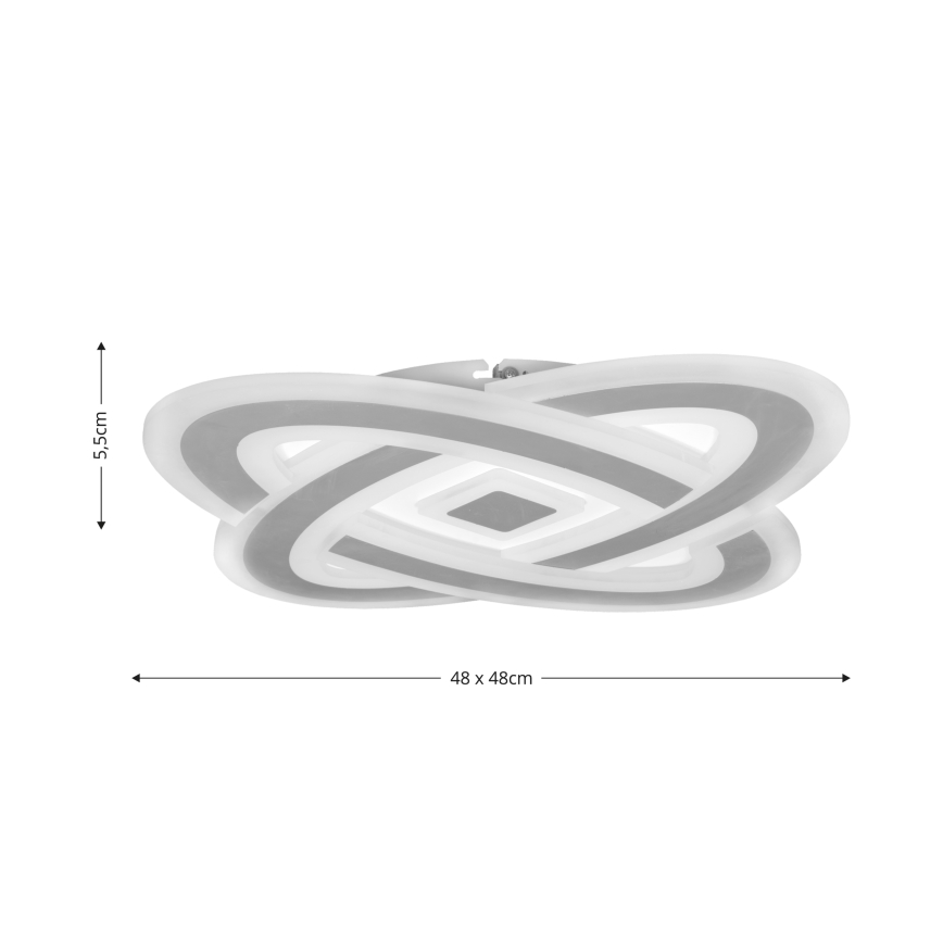 Brilagi - Plafonnier à intensité variable MODERN LED/90W/230V 2700-6500K 48x48 cm+ Télécommande