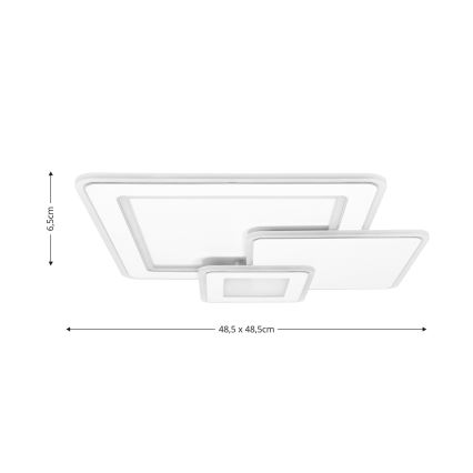 Brilagi - Plafonnier à intensité variable MODERN LED/93W/230V 2700-6500K 48,5x48,5 cm + Télécommande