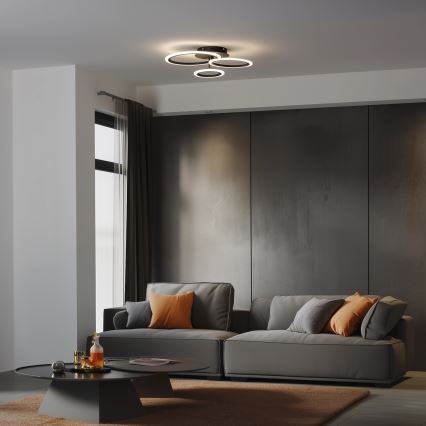 Brilagi - Plafonnier à intensité variable ORBITS LED/40W/230V 3000-6500K noir + Télécommande