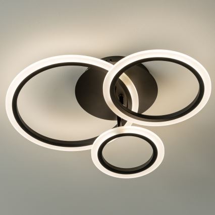 Brilagi - Plafonnier à intensité variable ORBITS LED/40W/230V 3000-6500K noir + Télécommande