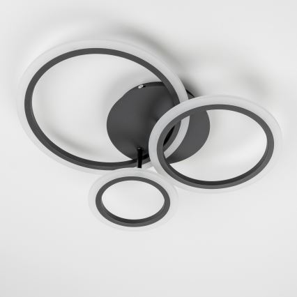 Brilagi - Plafonnier à intensité variable ORBITS LED/40W/230V 3000-6500K noir + Télécommande