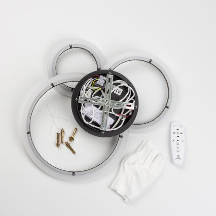 Brilagi - Plafonnier à intensité variable ORBITS LED/40W/230V 3000-6500K noir + Télécommande
