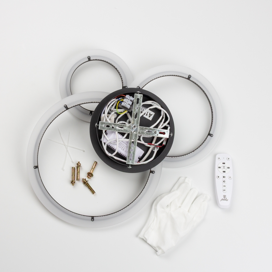Brilagi - Plafonnier à intensité variable ORBITS LED/40W/230V 3000-6500K noir + Télécommande