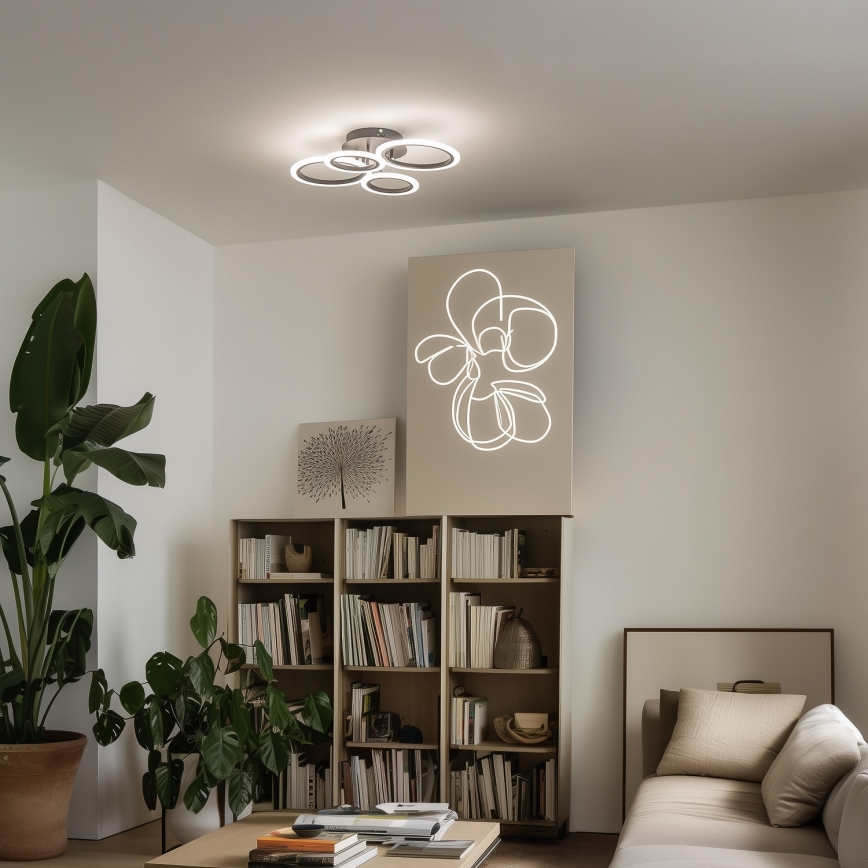 Brilagi - Plafonnier à intensité variable ORBITS LED/50W/230V 3000-6500K + télécommande