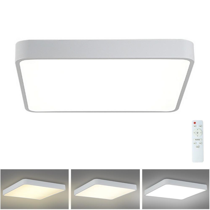 Brilagi - Plafonnier à intensité variable POOL SQUARE LED/36W/230V 3000-6000K 40x40 cm blanc + télécommande