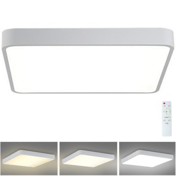 Brilagi - Plafonnier à intensité variable POOL SQUARE LED/48W/230V 3000-6000K 50x50 cm blanc + télécommande