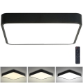Brilagi - Plafonnier à intensité variable POOL SQUARE LED/48W/230V 3000-6000K 50x50 cm noir + télécommande
