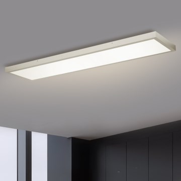 Brilagi - Plafonnier à intensité variable salle de bain FRAME SMART LED/50W/230V 120x30 cm 3000-6000K IP44 argent + Télécommande