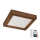 Brilagi - Plafonnier à intensité variable salle de bain WOODY FRAME LED/24W/230V chêne cerise 30x30 cm 3000-6000K IP44 + Télécommande
