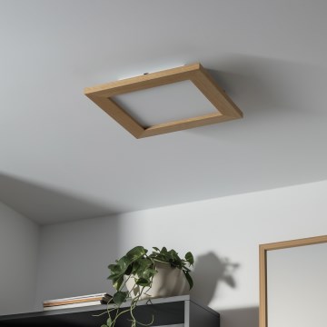 Brilagi - Plafonnier à intensité variable SLIMFRAME WOOD LED/25W/230V 34x34 cm 3000-6000K marron + Télécommande