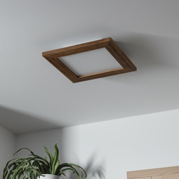 Brilagi - Plafonnier à intensité variable SLIMFRAME WOOD LED/25W/230V 34x34 cm 3000-6000K marron + Télécommande