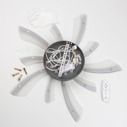 Brilagi - Plafonnier à intensité variable TWIST LED/55W/230V 3000-6500K anthracite + télécommande