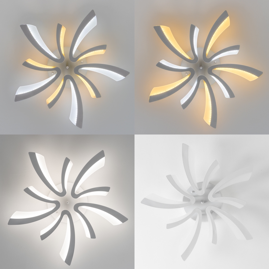 Brilagi - Plafonnier à intensité variable TWIST LED/55W/230V 3000-6500K blanc + télécommande