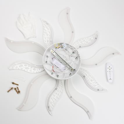 Brilagi - Plafonnier à intensité variable TWIST LED/65W/230V 3000-6500K blanc + télécommande