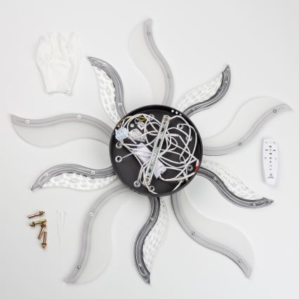 Brilagi - Plafonnier à intensité variable TWIST LED/65W/230V 3000-6500K noir + télécommande