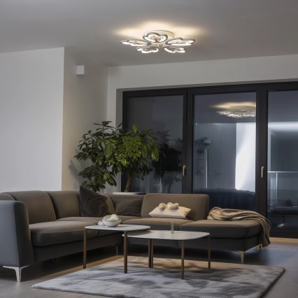 Brilagi - Plafonnier à intensité variable TWIST LED/80W/230V 3000-6500K blanc + télécommande