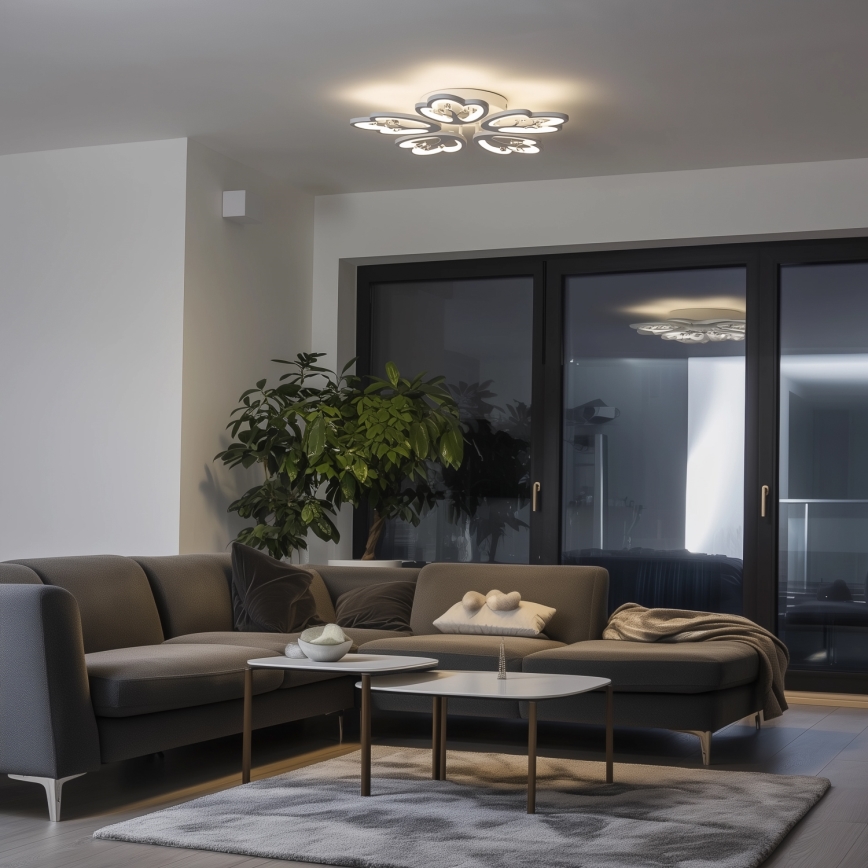 Brilagi - Plafonnier à intensité variable TWIST LED/80W/230V 3000-6500K blanc + télécommande