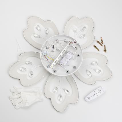 Brilagi - Plafonnier à intensité variable TWIST LED/80W/230V 3000-6500K blanc + télécommande