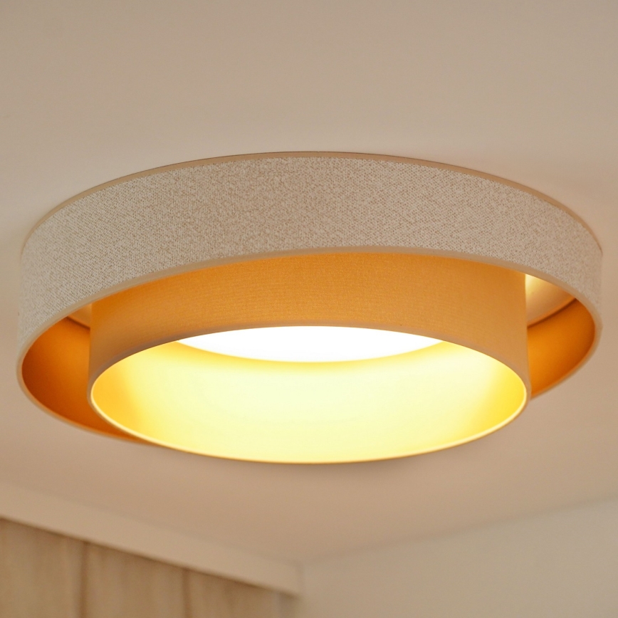 Brilagi - Plafonnier à intensité variable VEGAS SHINE LED/24W/230V d. 60 cm 3000/4000/6500K crème/beige + télécommande