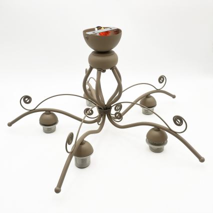 Brilagi - Plafonnier à montage en surface ANTICO MODERN 5xE27/60W/230V beige